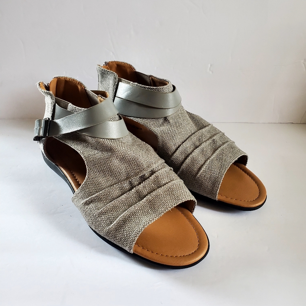 Comfortview The Payton Shootie Gladiator Sandals Gray Size 10.5